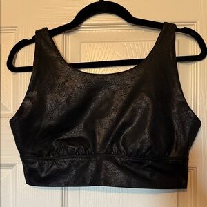 Aerie Faux Leather Sports Bra